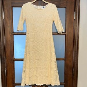 Dainty Jewells Cream Lace Midi Dress